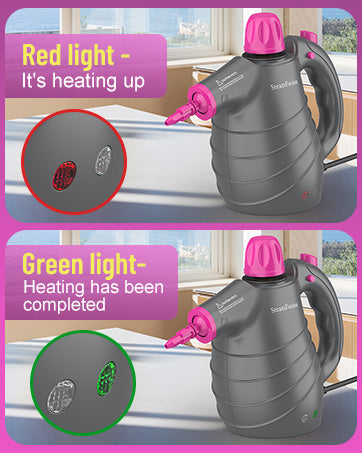 Pressurized Handheld Steam Cleaner with 10pcs Accessories and Safety Lock, Multi-Purpose Natural Steamer for Cleaning