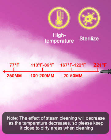 Pressurized Handheld Steam Cleaner with 10pcs Accessories and Safety Lock, Multi-Purpose Natural Steamer for Cleaning
