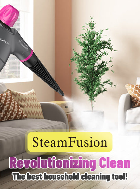 Pressurized Handheld Steam Cleaner with 10pcs Accessories and Safety Lock, Multi-Purpose Natural Steamer for Cleaning